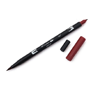 Bút lông cọ hai đầu Tombow ABT Dual Brush Pen - Brush/ Bullet - Wine Red (837)
