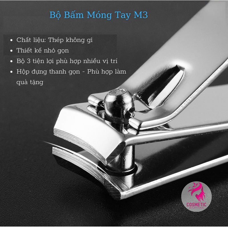 Dụng cụ hỗ trợ làm móng Yandou M3 thép không gỉ kèm hộp thanh gọn PV696