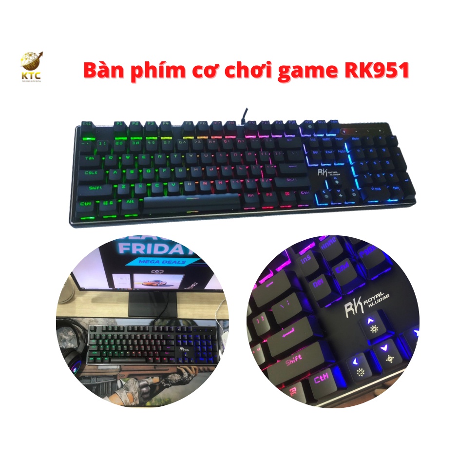 Bàn phím cơ Royal Kludge  RK951 -Full Led đa màu Chuẩn gaming - Bảo hàng 12 tháng