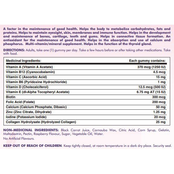 KẸO DẺO BỔ SUNG VITAMIN TỔNG HỢP CHO PHỤ NỮ NATURE'S BOUNTY WOMEN'S MULTIVITAMIN 80 VIÊN | Thế Giới Skin Care