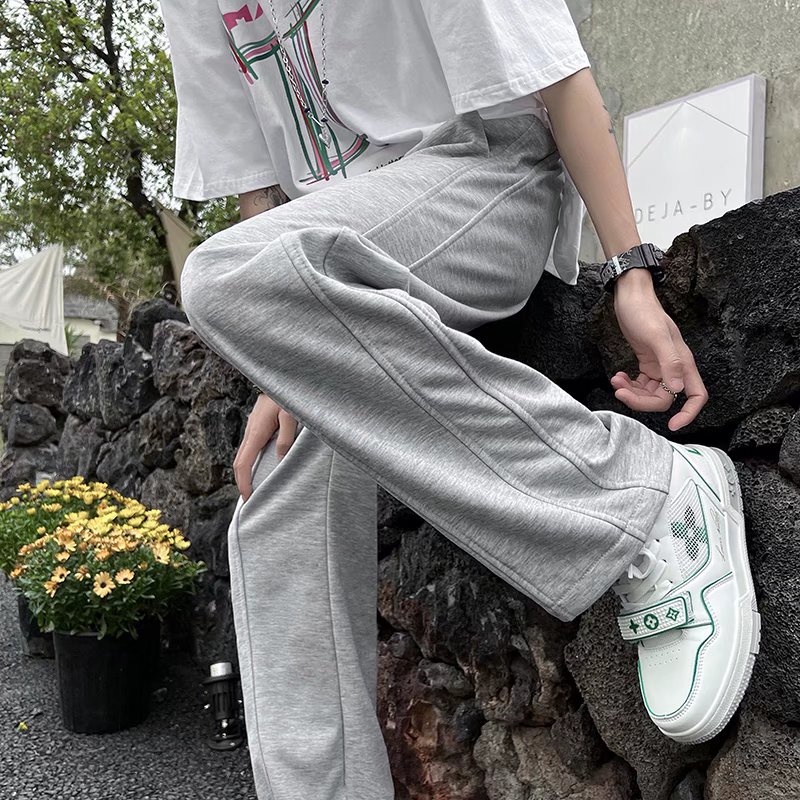 Quần Thể Thao Ống Rộng Màu Sắc Đơn Giản Dễ Phối Đồ Cho Nam Size S-3xl