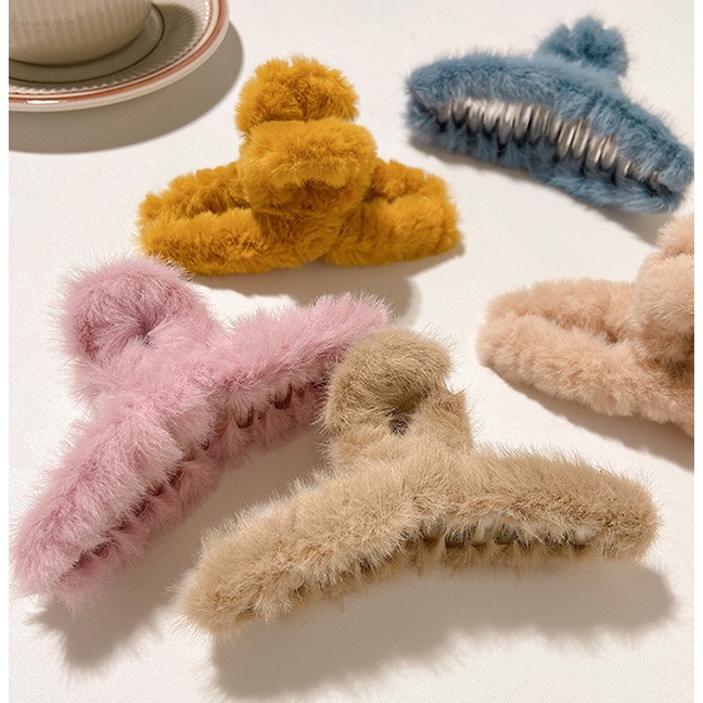 RẺ VÔ ĐỊCH  càng cua, kẹp tóc lông nhiều màu xinh nhắn phong cách hàn quốc