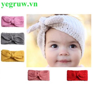 Băng đô turban len đan ấm áp dành cho bé gái