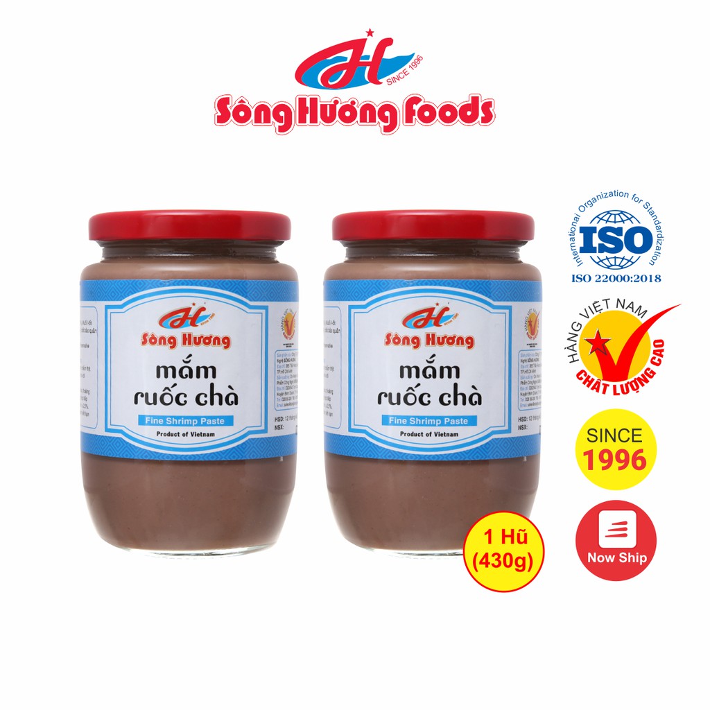 2 Hũ Mắm Ruốc Chà Sông Hương Foods Hũ 430g - Nấu bún bò , chấm xoài , chấm thịt luộc , kho thịt