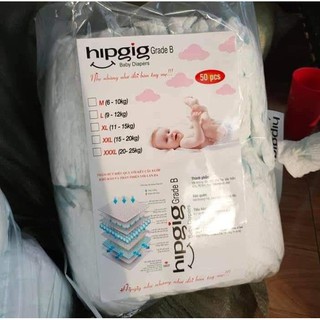Tã quần/dan bỉm trần hip m50 l/50 xl/50 xxl/50 xxxl/50
