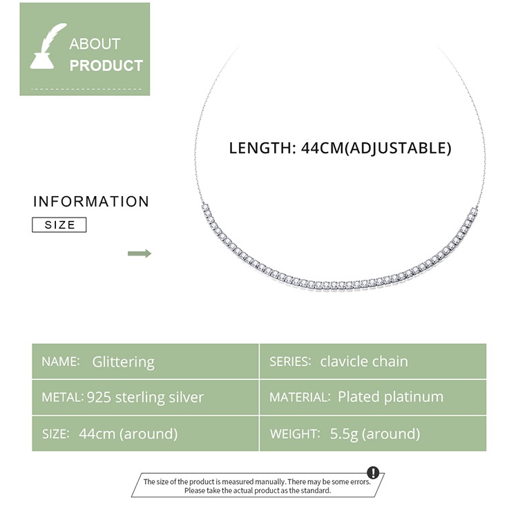 Dây chuyền Bamoer SCN437 làm từ bạc 925 lấp lánh trang sức thời trang cho nữ