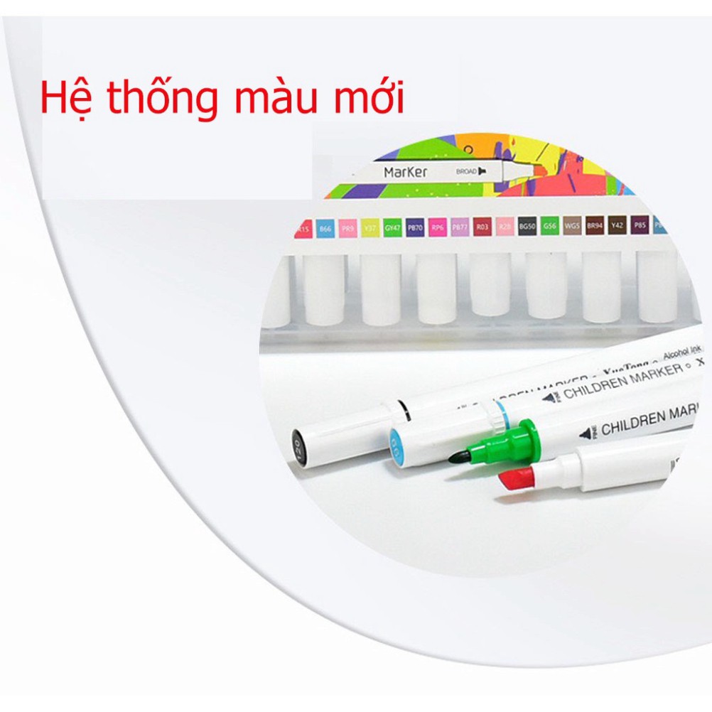 Bút Màu Marker Thân Tròn Hai Đầu Cao cấp  XUETONG, Bút Lông Màu Marker Họa Cụ Tô Màu Vẽ Tranh TEZYBOOKS