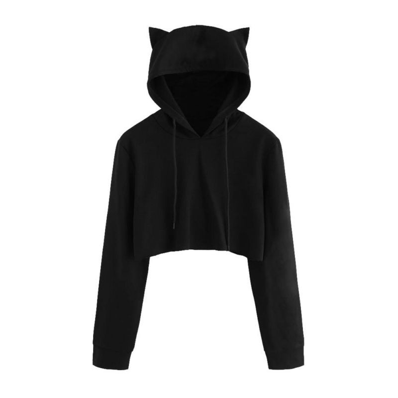 Áo hoodie mũ hình tai mèo xinh xắn dành cho phái đẹp