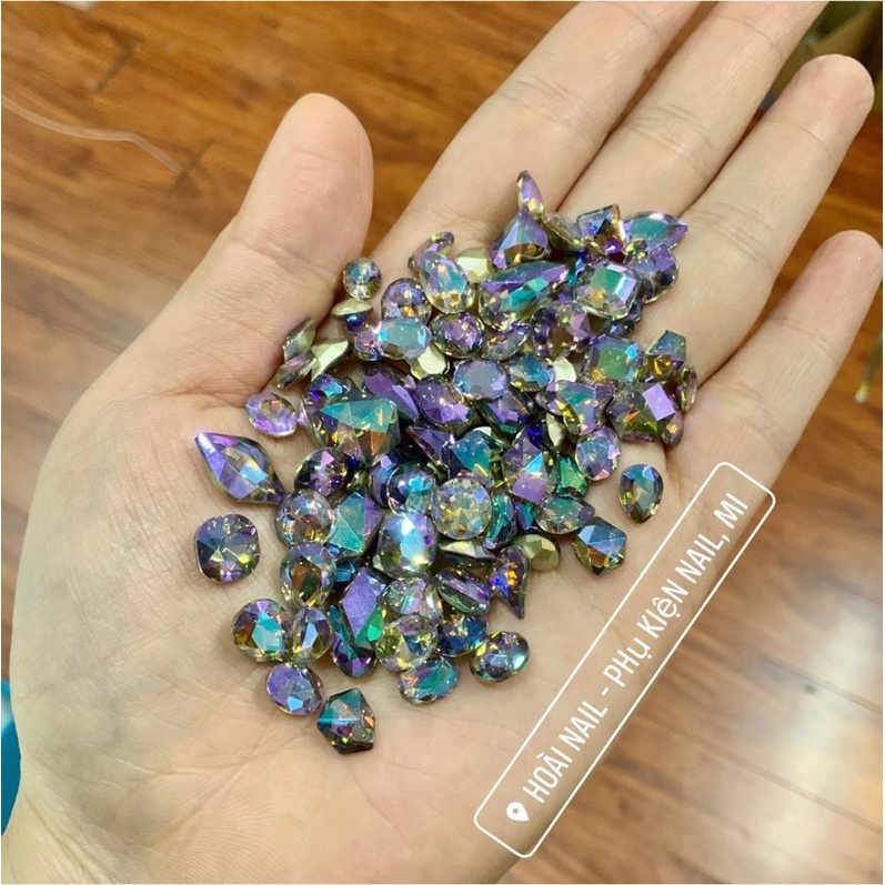 Set đá khối màu ab sáng lấp lánh