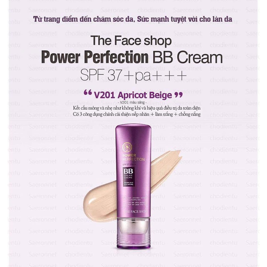Kem nền bb cream The Face Shop Power Perfection che khuyết điểm kiềm dầu trang điểm đa năng Hàn Quốc 20g SPF37 PA++