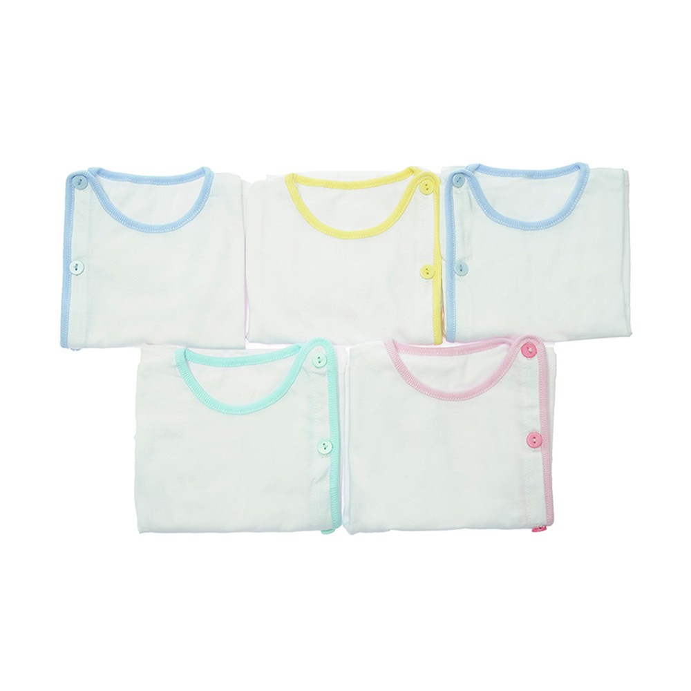 Áo bác sỹ tay dài trắng bo Nanio Chất liệu: thun 100% cotton.