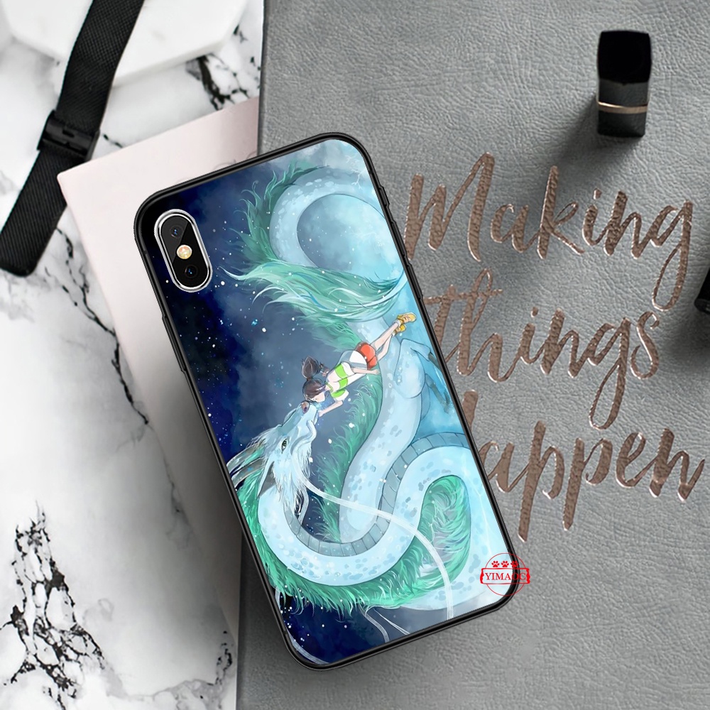 Ốp điện thoại in hình Totoro Spirited Away Ghibli cho iPhone 6 6S 7 8 Plus X XS XR 11 Pro Max