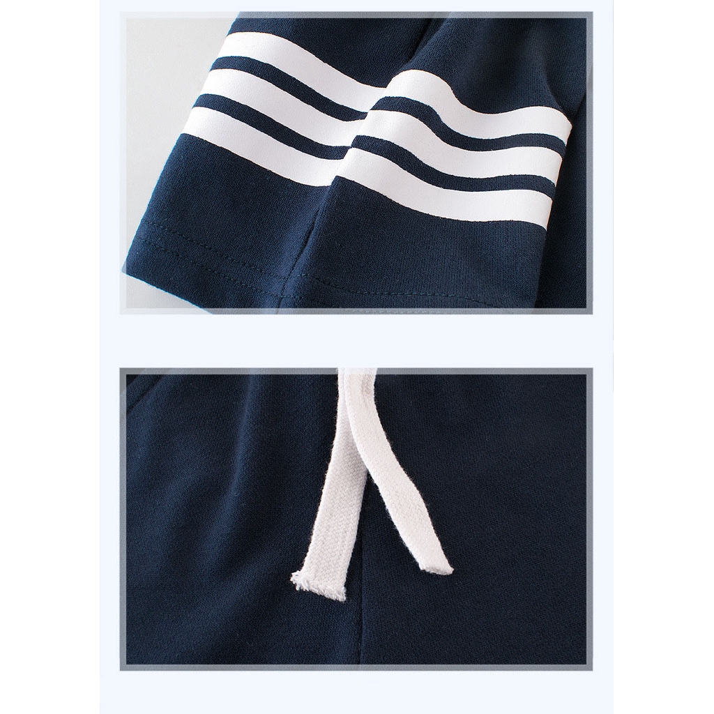 Quần Short 100% cotton Họa Tiết Kẻ Sọc Thời Trang Mùa Hè 2023 Cho Bé Trai Và Gái 1-10 Tuổi