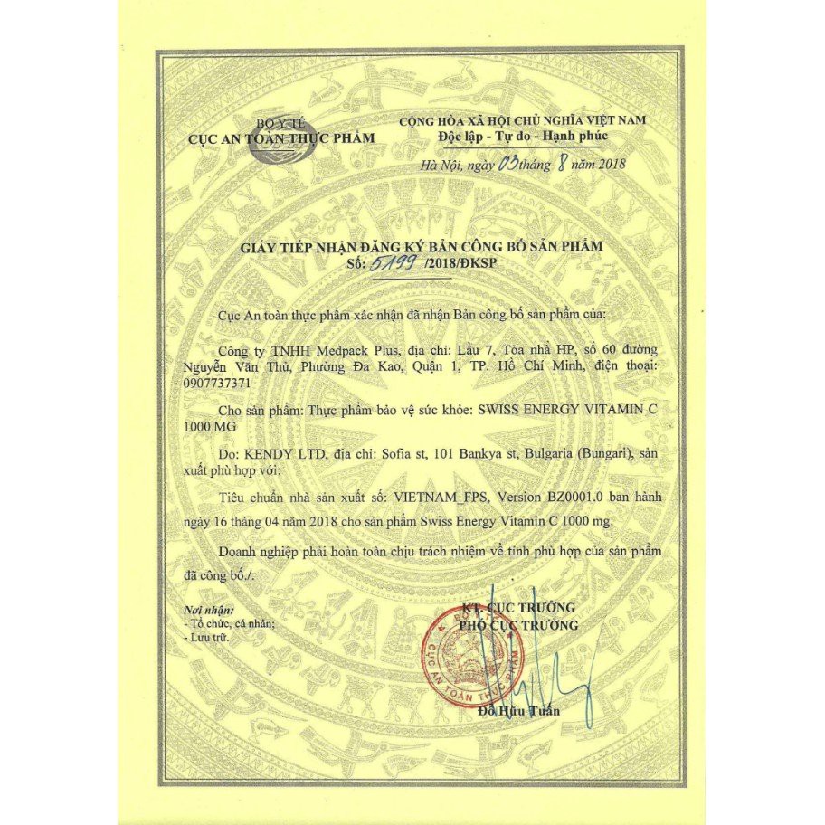 [CHÍNH HÃNG CHÂU ÂU] Viên Sủi Vitamin C Tăng Đề Kháng, Miễn Dịch (Tuýp 20 viên) | Thế Giới Skin Care