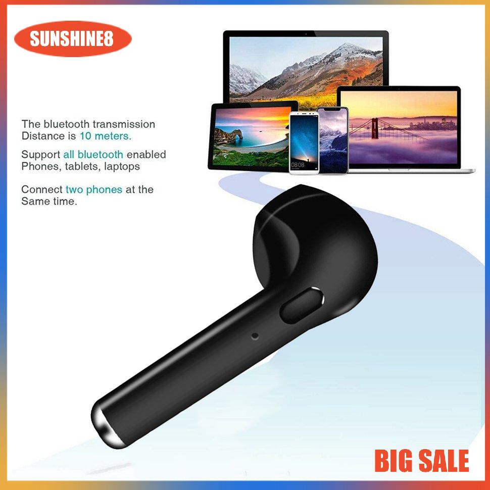 【SUN】Wireless Headphones I7 One-Click Control Intelligent Voice System Motion