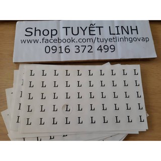 tem dán size sản phẩm... đủ loại size : 10k / tờ/50 chữ