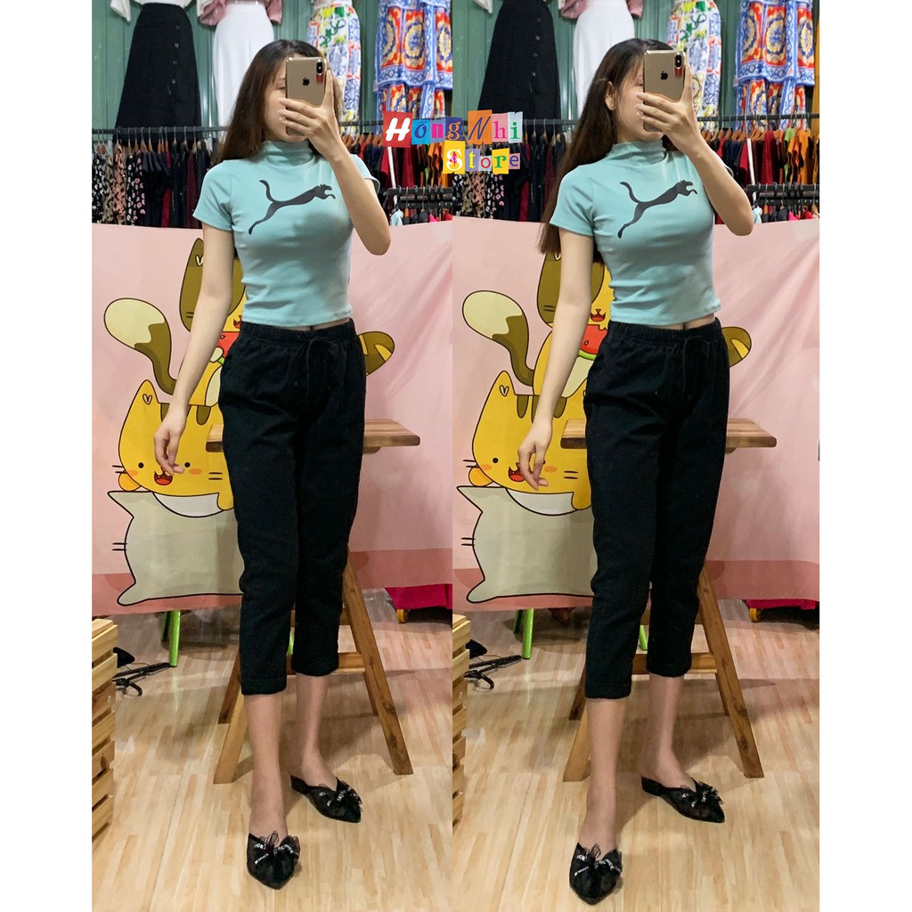 QUẦN BAGGY LƯNG THUN 9 TẤC XẮN LAI CO GIÃN