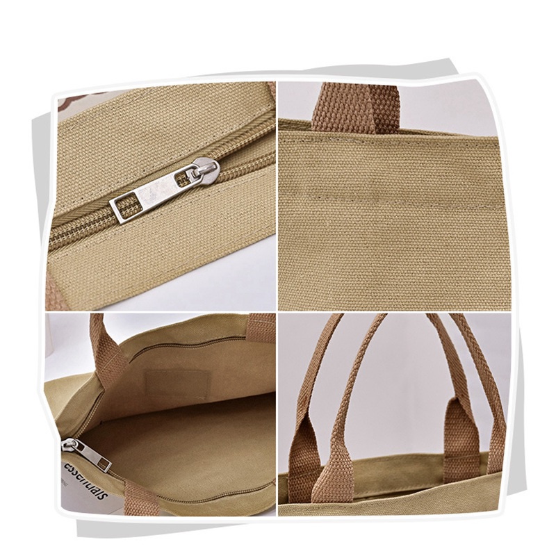 Túi Xách Tote Vải Bố Hình Gấu Dễ Thương