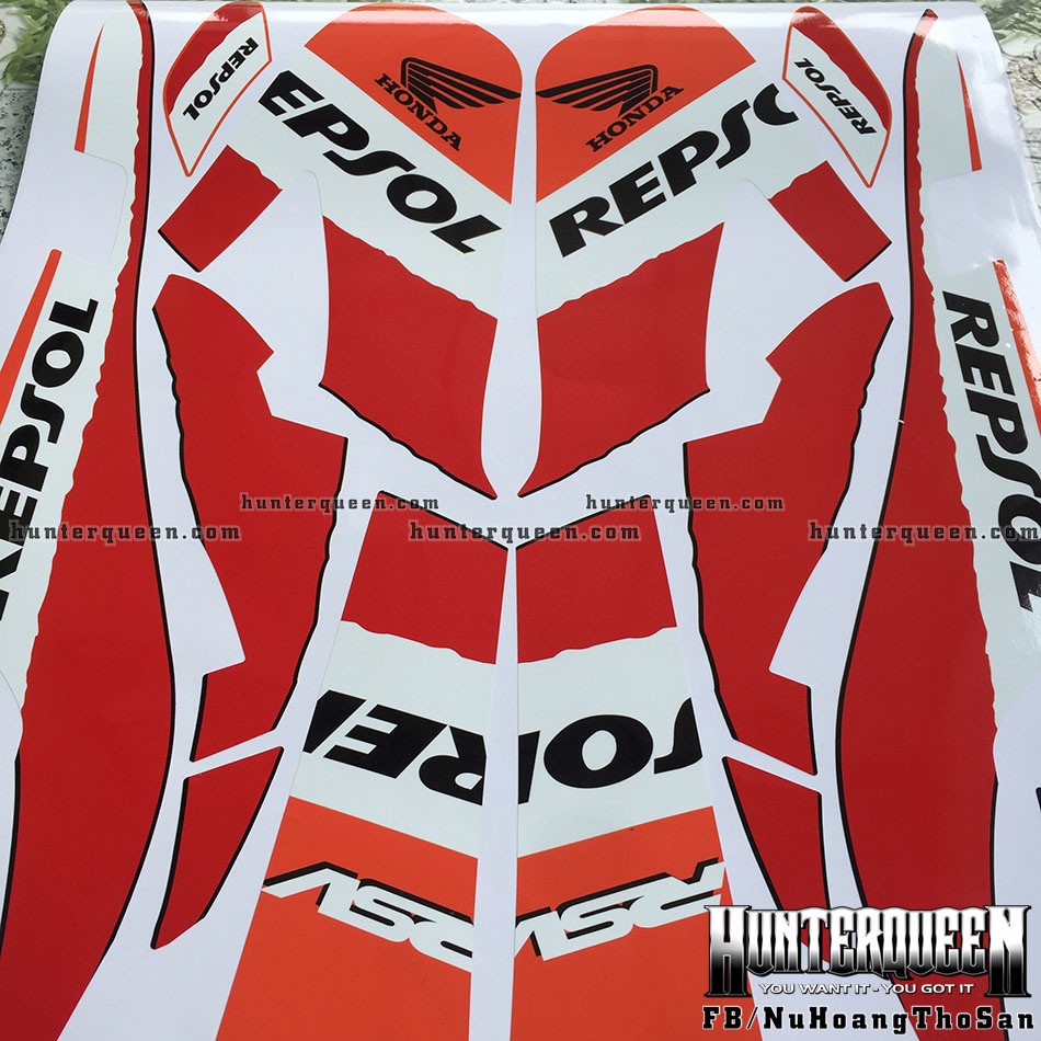 Tem rời dán xe WAVE RSX 2008 đỏ đen. Chất liệu decal cao cấp không bay màu