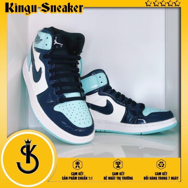 NK Air Jordan 1 High - UNC Patent Blue Chill 1:1 🟡 [HÀNG CHUẨN 1:1 + FULL BOX] 🟡 Giày Nam Cổ Cao Bản Chuẩn 1:1 Cao Cấp | BigBuy360 - bigbuy360.vn