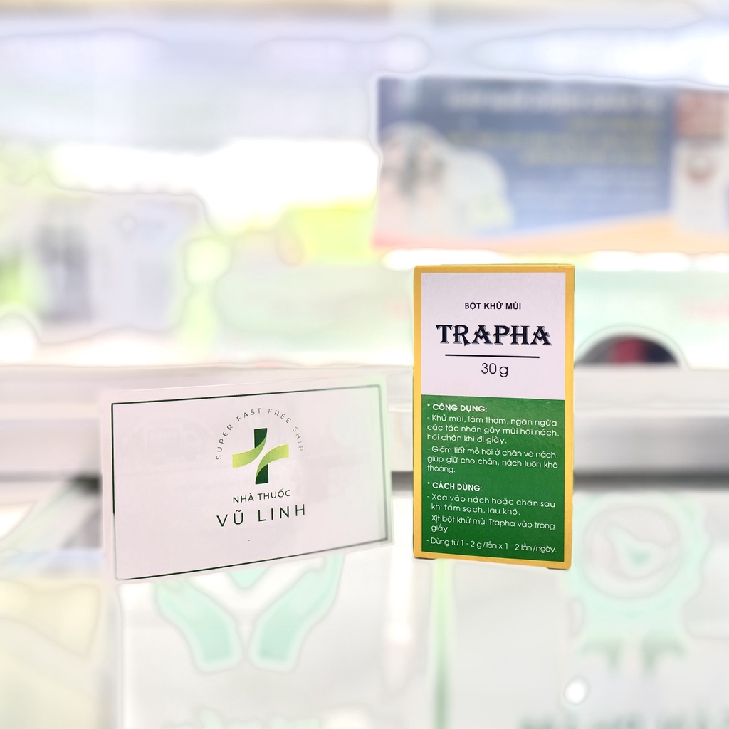 Bột Khử Mùi TRAPHA Khử Mùi Hôi Chân, Khử Mùi Hôi Nách Traphaco Lọ 30g