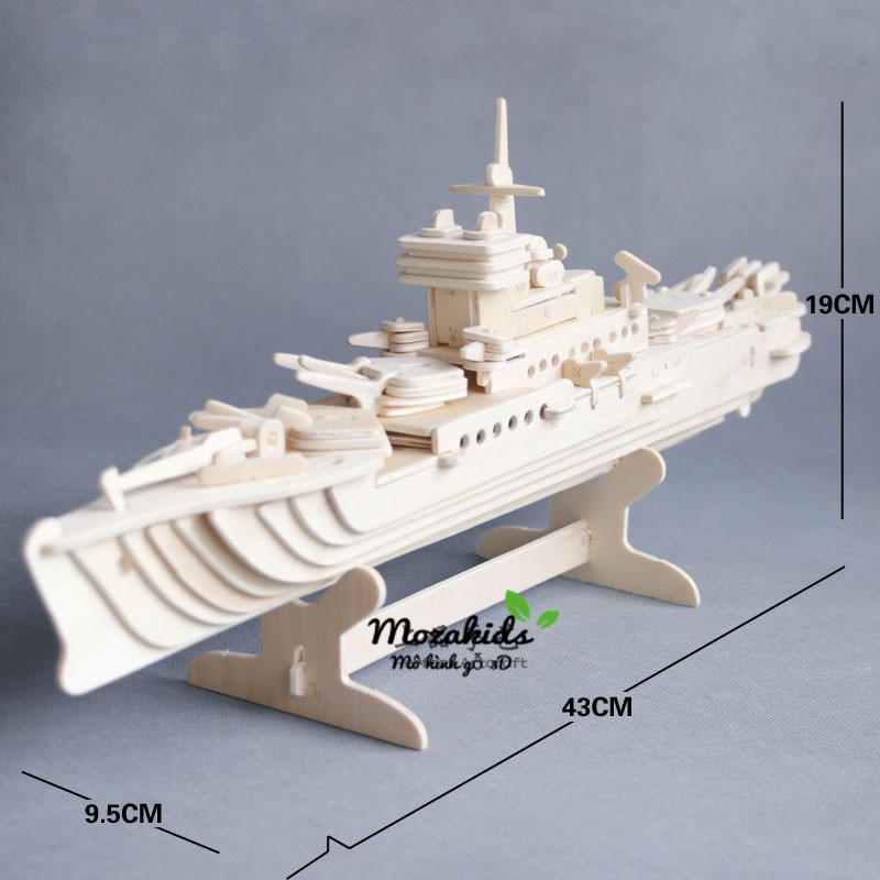 Đồ chơi lắp ráp gỗ 3D Mô hình Tàu Tuần Dương Hạm