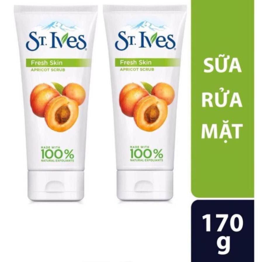 Bộ 2 sữa rửa mặt Tươi Mát St.Ives Hương Mơ 170G