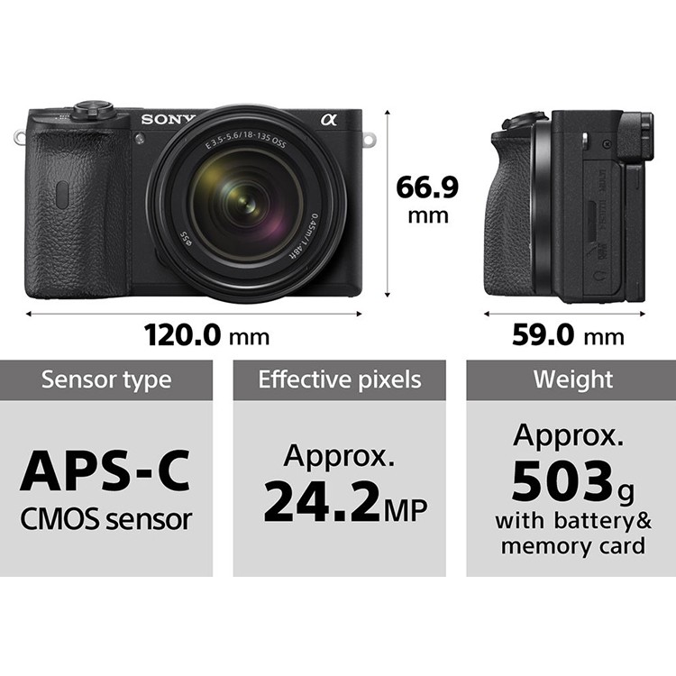 Máy ảnh Sony Alpha A6600 chính hãng tặng thẻ nhớ Sony 32GB và túi đựng máy