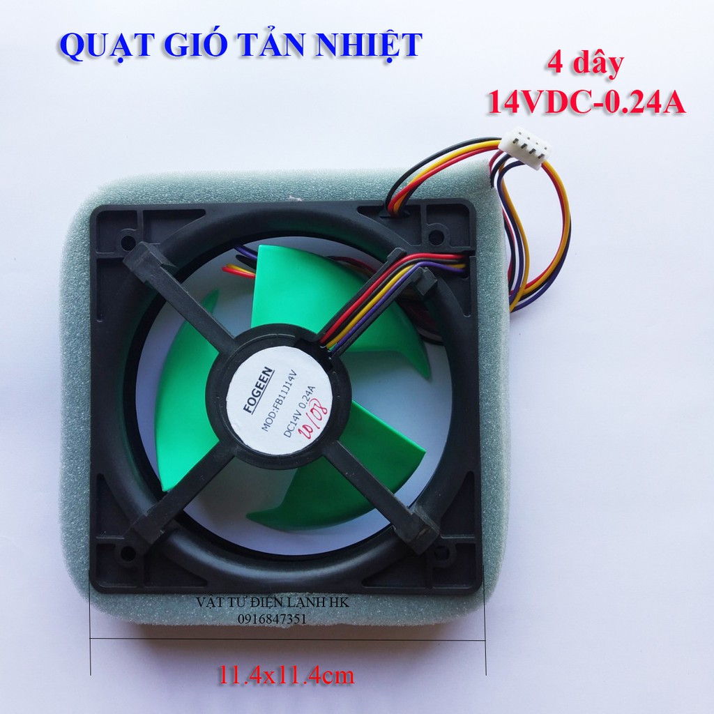 [CAO CẤP] Quạt gió tản nhiệt tủ 2 dây 3 dây 4 dây các loại cỡ 11.4x11.4cm 12.5x12.5cm (chọn đúng loại khi đặt hàng)