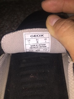Giày mọi nữ da thật hiệu Geox