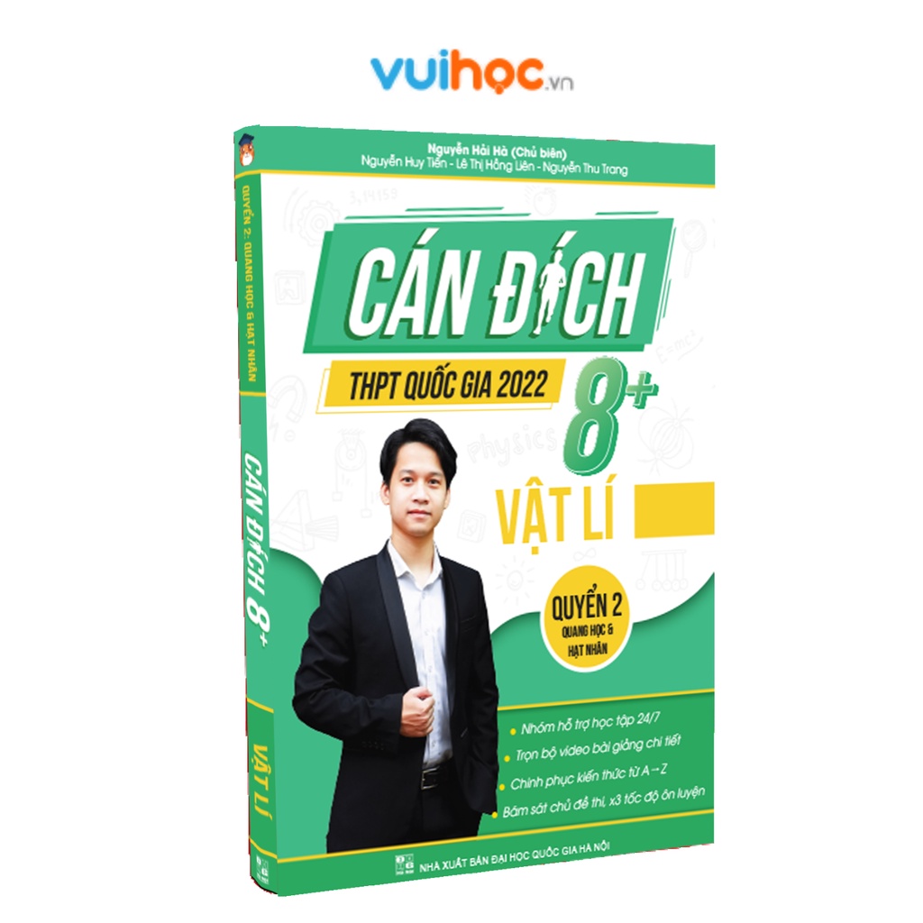 Sách - Combo Cán đích 8+ Luyện thi THPTQG 2022 Môn Lý (02 sách Cán Đích 8+ và 01 sách Luyện đề Thần tốc)