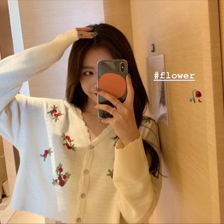 Áo thun nữ lửng kiểu dài tay dáng cardigan cổ tim dáng croptop ulzzang hàn quốc áo phông thun dộc nữ tay dài thời trang