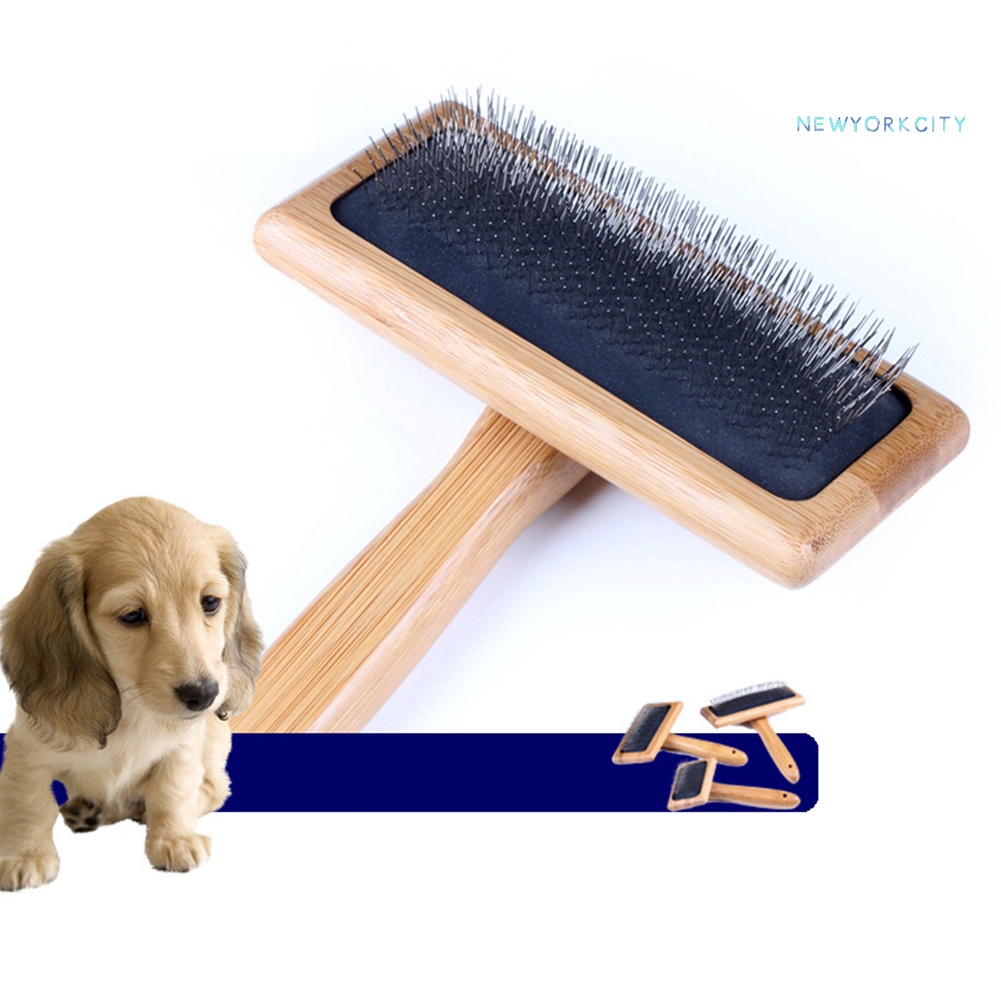 Lược Chải Lông Thú Cưng Tay Cầm Gỗ Tiện Dụng