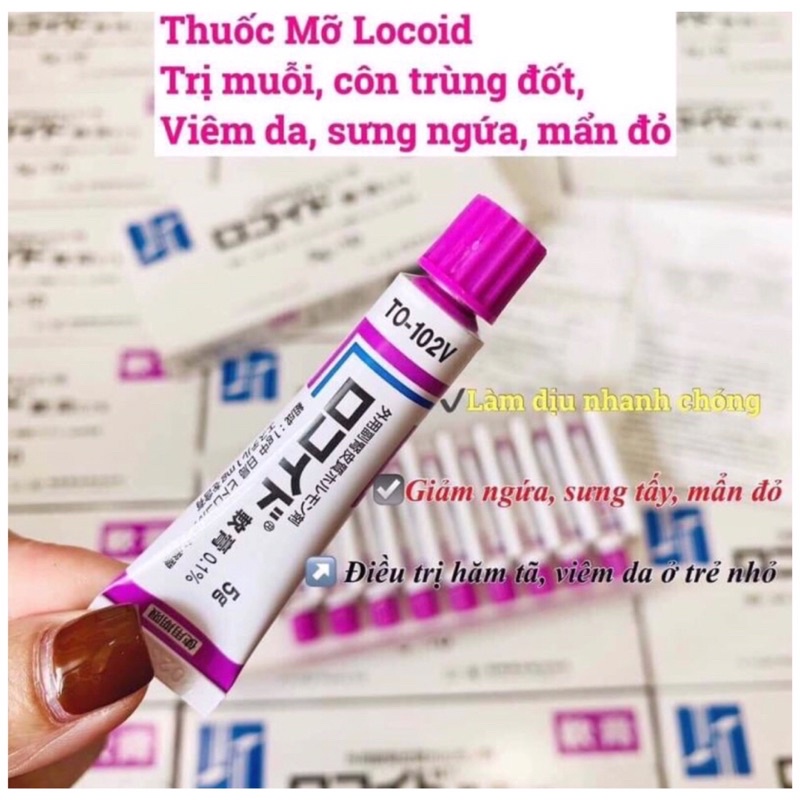 Kem bôi vết đốt côn trùng, muỗi đốt Rokoito Locoid Ointment 5g Nhật Bản cho bé