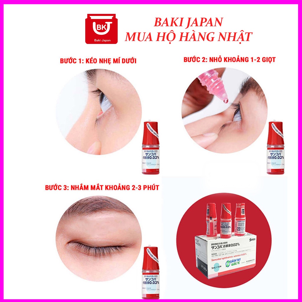 Nhỏ mắt Sancoba Nhật bản,nước nhỏ mắt cận Nhật 5ml