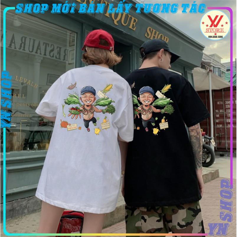 Áo thun tay lỡ  anh bán rau, áo phông nam nữ unisex form rộng hottrend