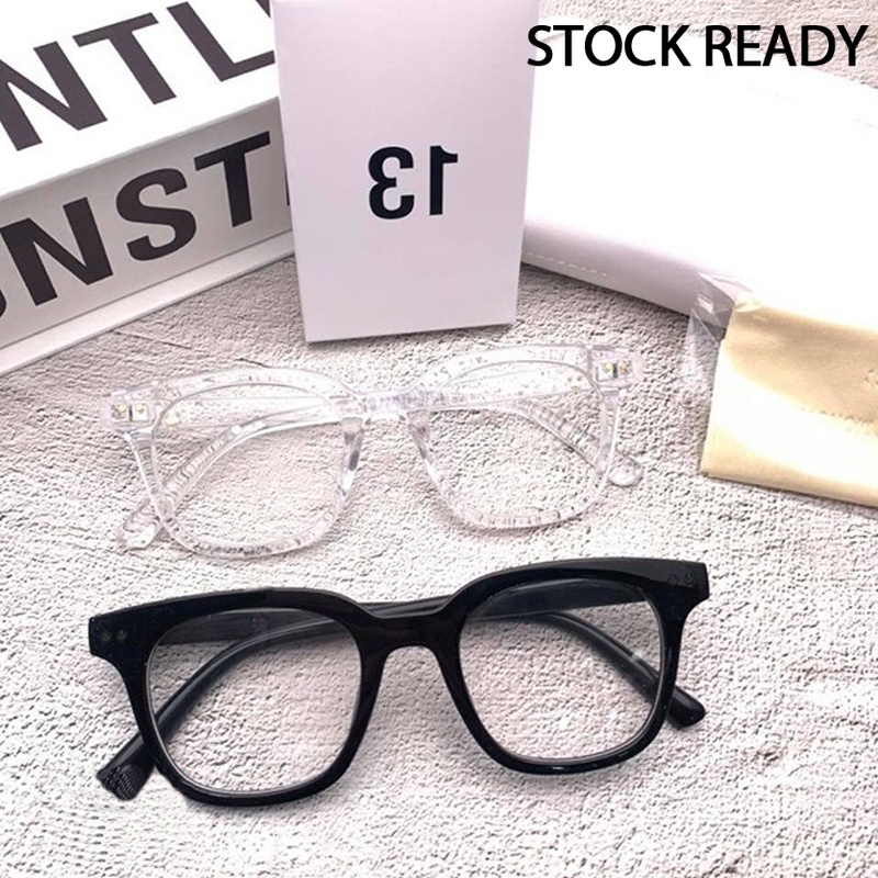 Mắt kính gọng vuông nhỏ chống tia sáng xanh phong cách Hàn Quốc cổ điển dành cho nam nữ