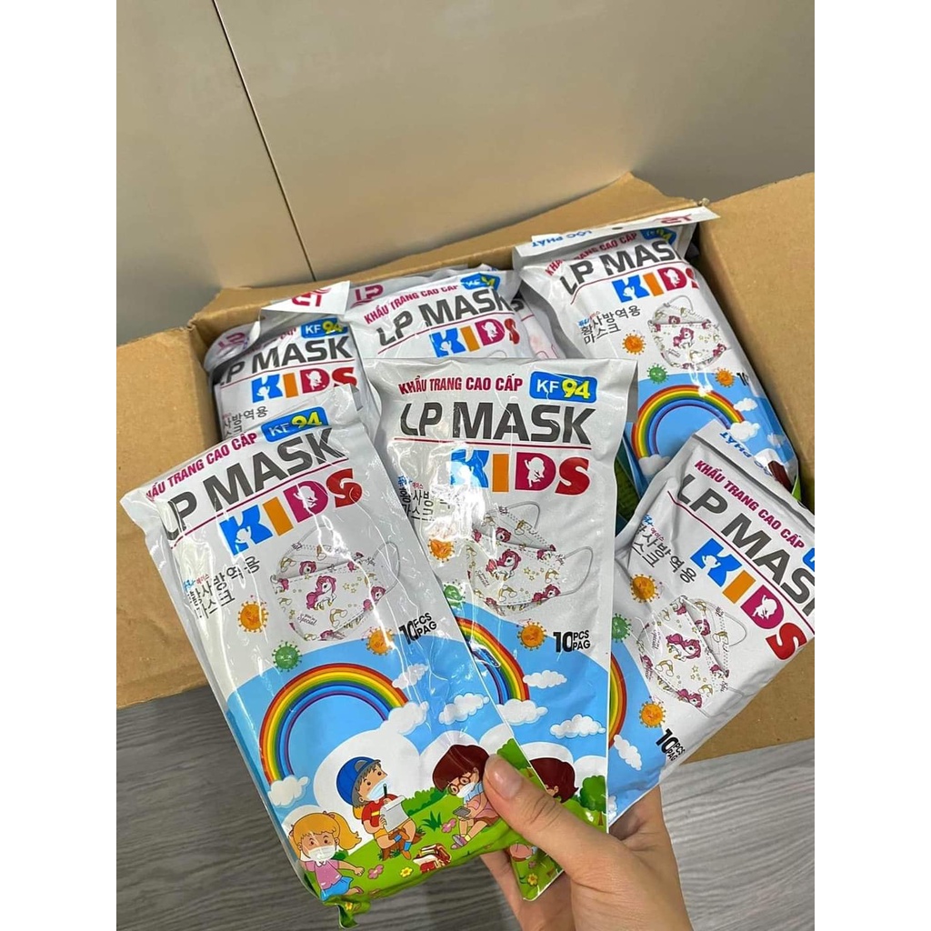 COMBO 100 CHIẾC KHẨU TRANG 4D CHỐNG BỤI MỊN, KHÁNG KHUẨN, CHO BÉ TỪ 2-10 TUỔI