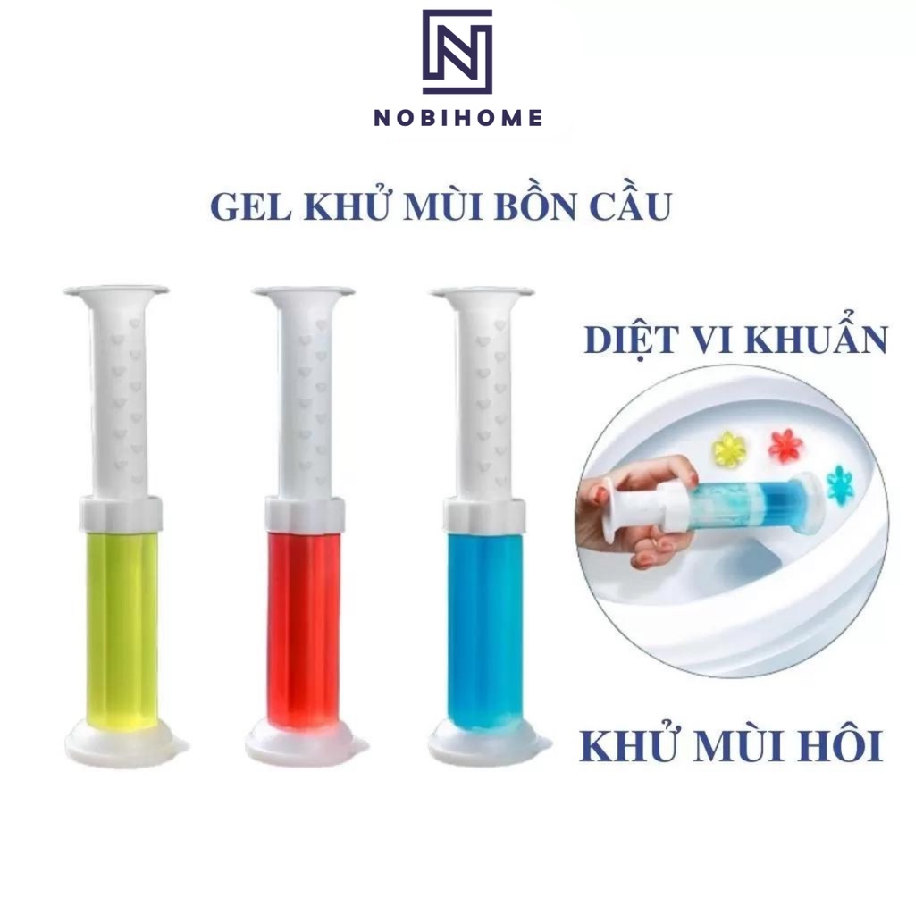 Gel Khử Mùi Bồn Cầu Hình Bông Hoa Nobihome, gel thơm khử bồn cầu bông hoa dạng thạch với 7 mùi thơm cho toilet Nobihome