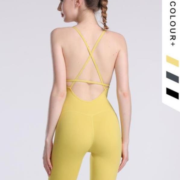SẴN ĐỒ TẬP GYM, YOGA - Bộ đồ Jum thể thao nữ liền thân nâng mông, Lưng đan dây sexy ! `