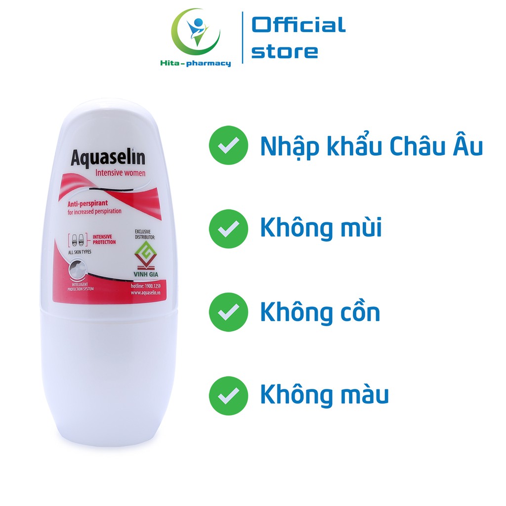 Lăn Khử Mùi Aquaselin Intensive Women dành cho nữ mồ hôi nách nhiều Chai 50ml | BigBuy360 - bigbuy360.vn