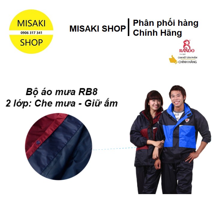 Áo Mưa Bộ RB8 02 Công Dụng Rando ASNM-88📞Misaki Shop