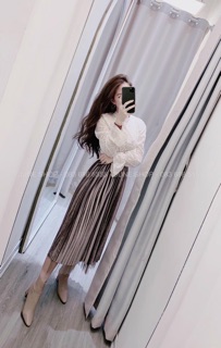 Chân váy dập ly 2 mặt