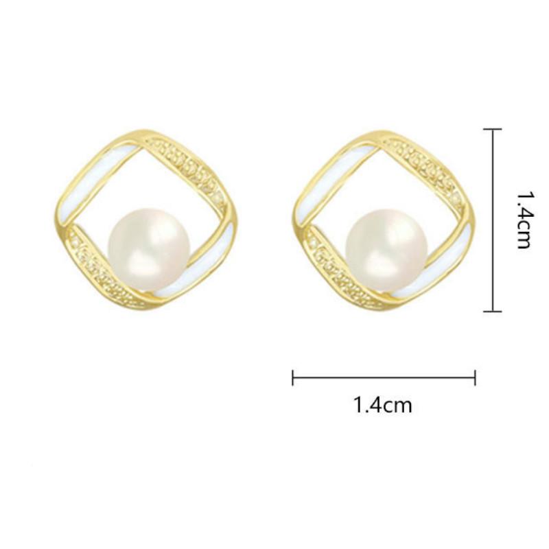 Bông Tai Mạ Bạc 925 Thiết Kế Đơn Giản Phong Cách Hàn Quốc
