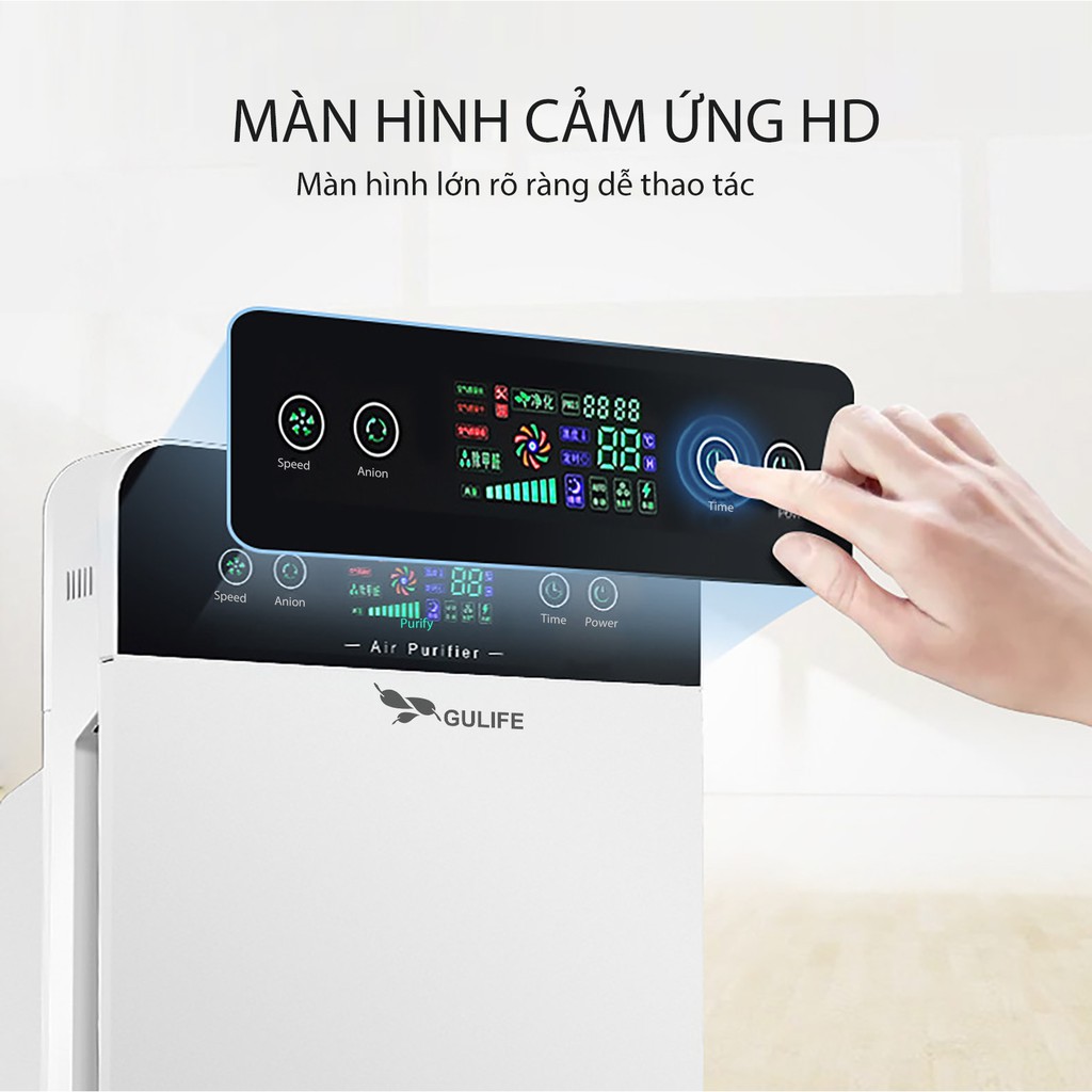 Máy Lọc Không Khí Làm Sạch Không Khí HEPA - Máy Lọc Không Khí Diệt Khuẩn UV, Khử Bụi Mịn PM2.5 Khử Pormaldehyd