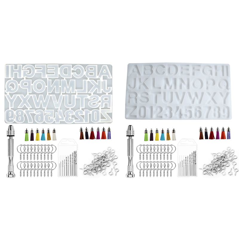 Khuôn Silicone Làm Móc Khóa Hình Chữ sa DIY