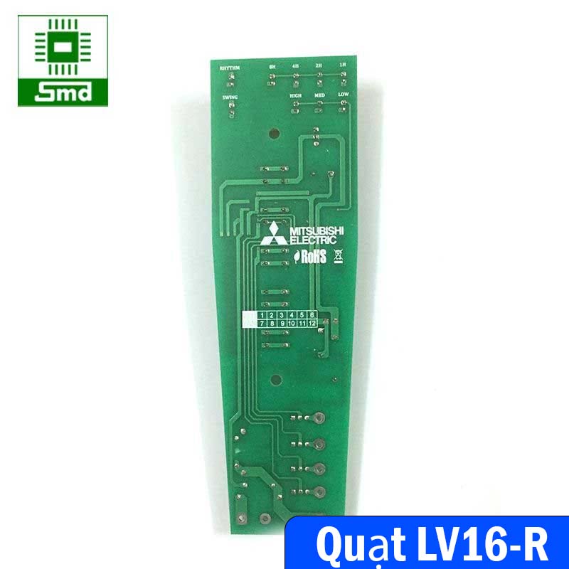 Bo mạch quạt cây Mitsubishi LV16-R đứng Mạch thay thế quạt cây Mitsubishi dùng  điều khiển Zin