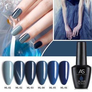 Sơn móng tay, sơn gel nail As mã ML xanh coban chai đen 15ml chính hãng very good nail- THE NAIL