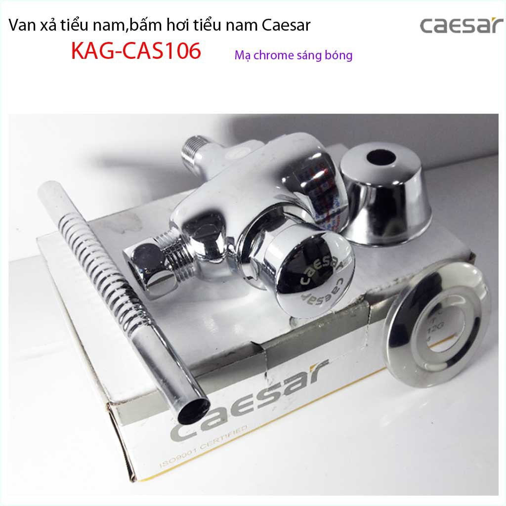 Bấm tiểu nam, van xả tiểu nam, nhấn hơi tiểu nam, xả tiểu ấn tay Caesar cao cấp KAG-CAS106