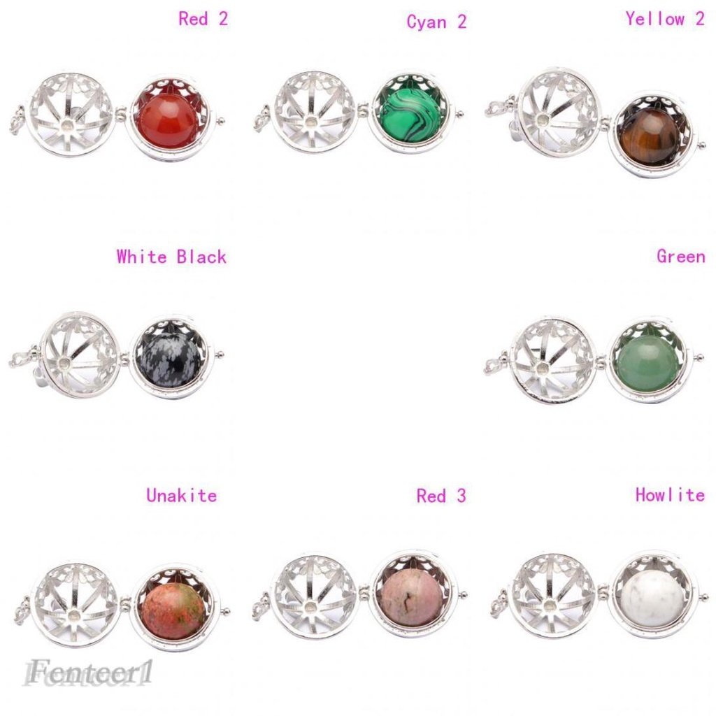 1 [Fenteer1] Mặt Dây Chuyền Hạt Đá Lọc Tinh Dầu Tự Làm